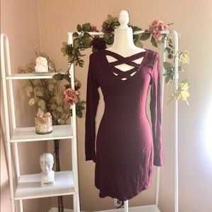 ✨3 FOR $25✨ Bobbi Brooks | Burgundy Sweater Dress